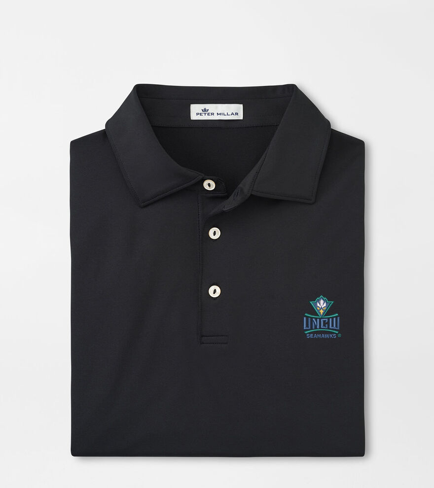 UNC Wilmington Solid Performance Jersey Polo (Sean Self Collar) | Men's Collegiate Apparel 